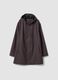 Purple rain jacket with hood, zip and popper fastening, regular fit_0