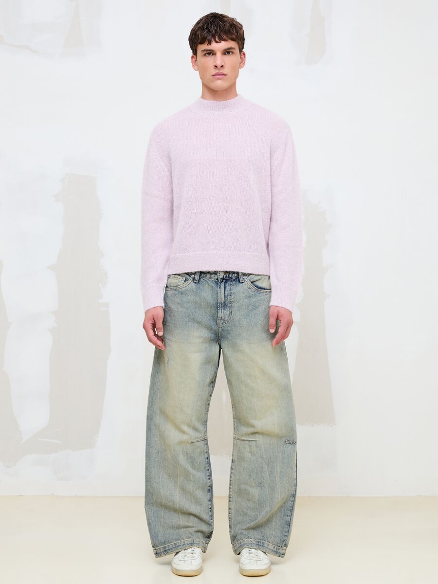 Light Pink Mohair Crew-Neck Jumper_2