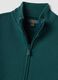 Felpa verde con colletto in puro cotone organico_2
