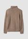 Maglia beige a dolcevita regular fit in jersey knit_0