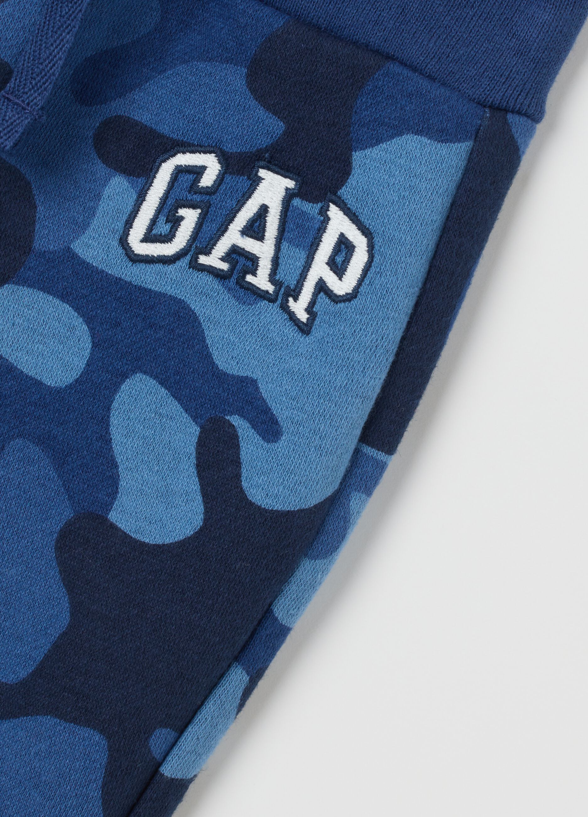 Camo joggers with logo embroidery