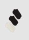 3-pack of multicolour short socks in organic cotton blend with pattern_0