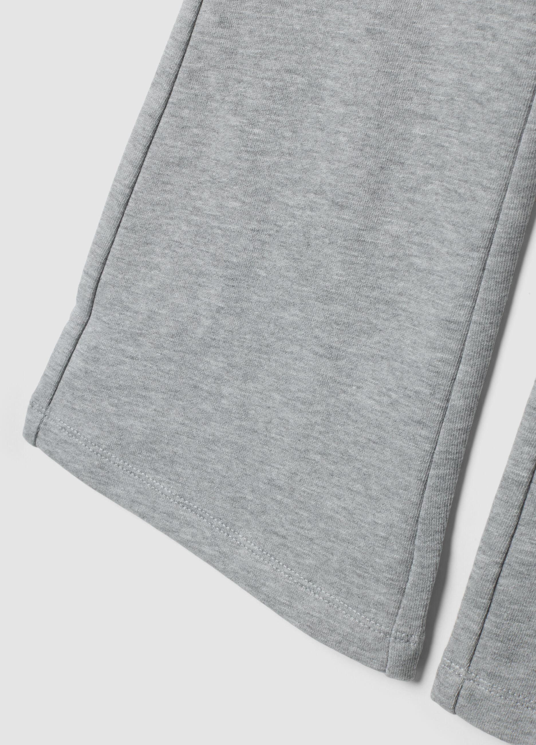 Pantaloni flare grigi in misto cotone e viscosa