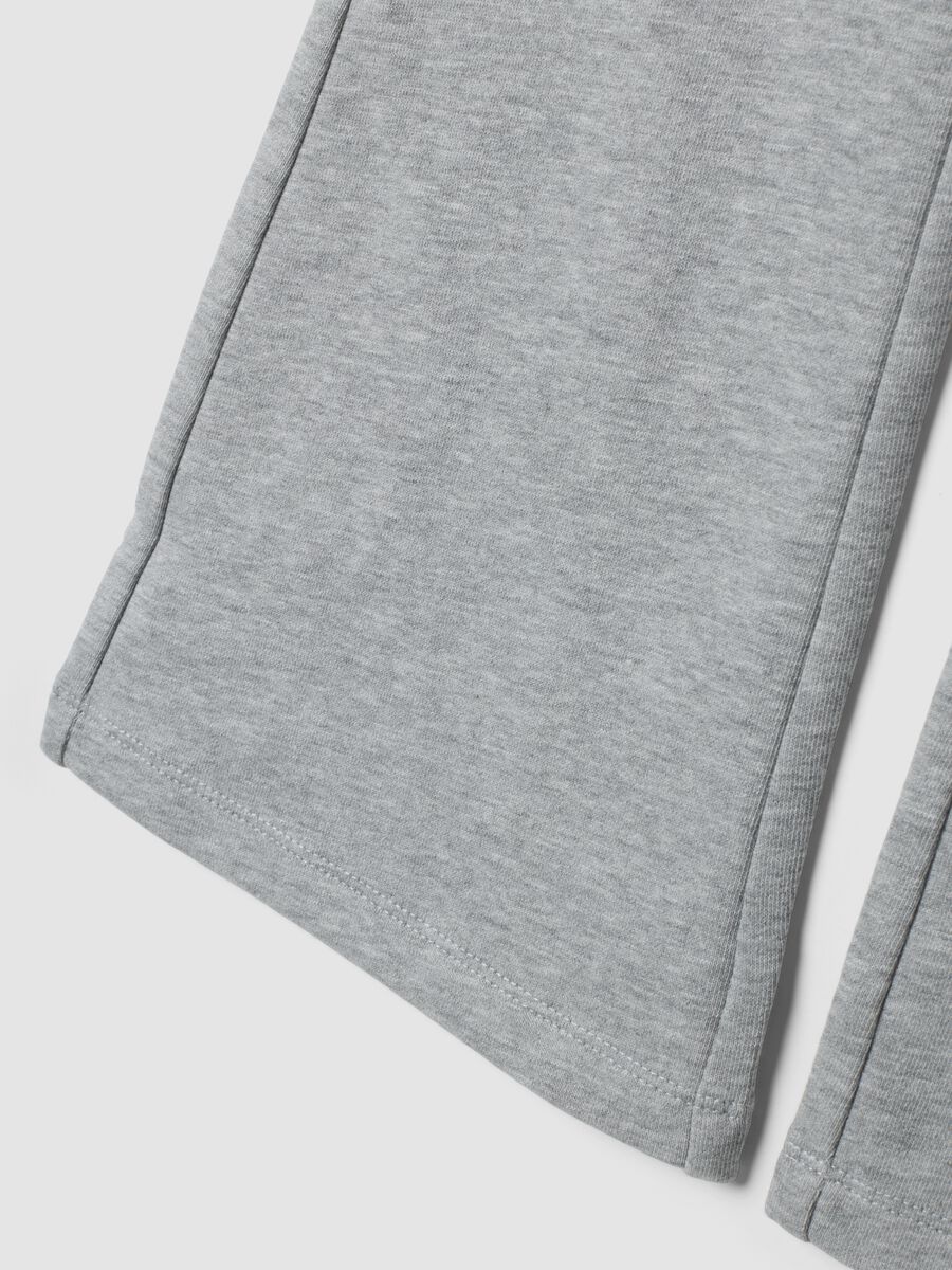 Grey flared trousers in cotton and viscose blend_3