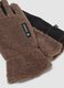 Brown stretch-fabric ski gloves with teddy-effect lining ALTAVIA WITH DEBORAH COMPAGNONI_1