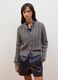 Grey cable-knit wool-blend cardigan_2