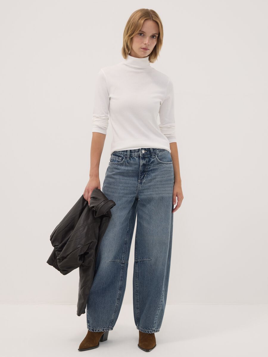 White pure cotton crew-neck T-shirt_2