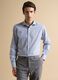White pure cotton striped Oxford shirt, slim fit_0