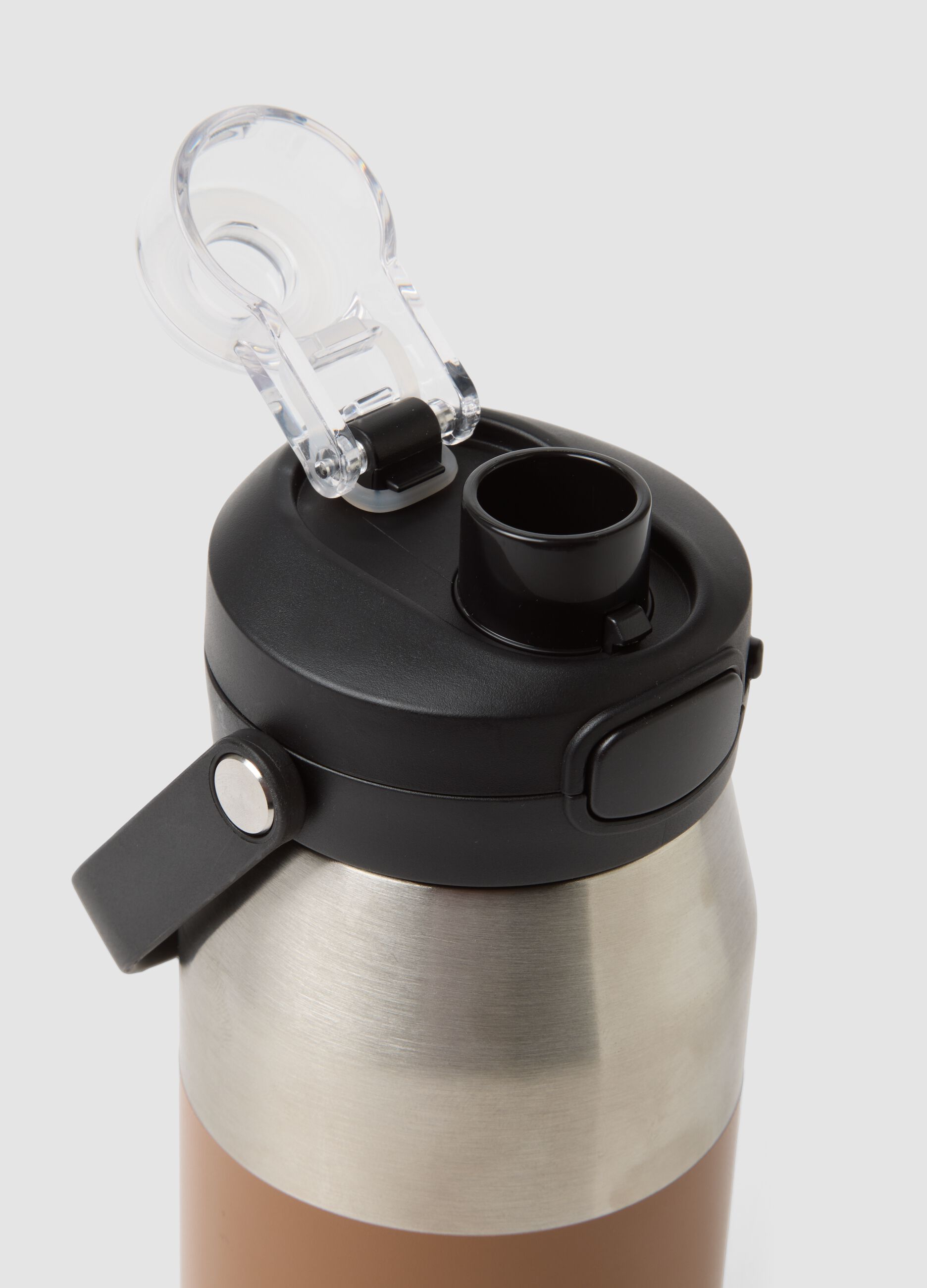 Brown ALTAVIA water bottle with resealable cap