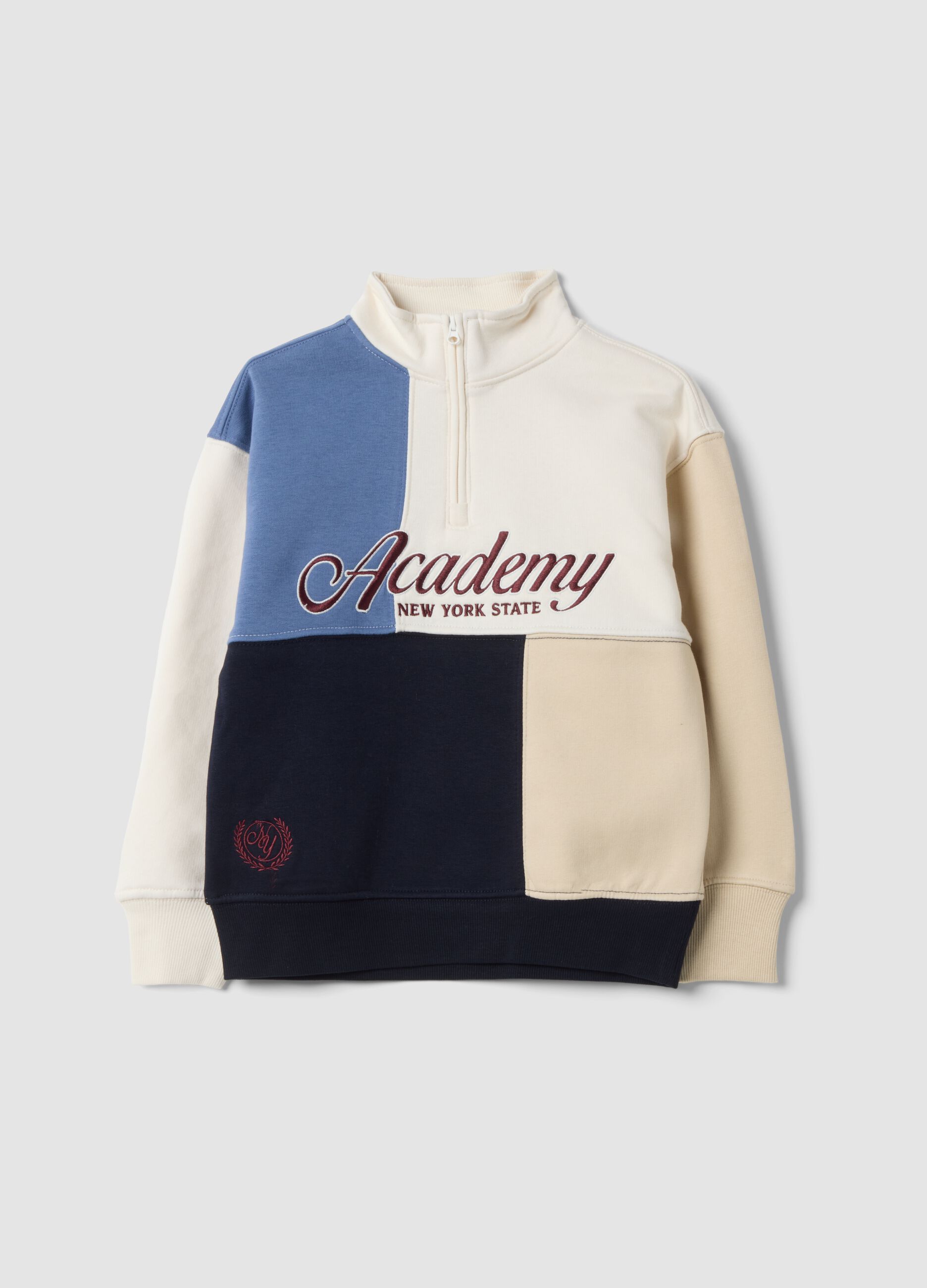 Multicolour cotton-blend regular-fit crew-neck sweatshirt