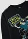 Black pure cotton crew-neck sweatshirt with print_2