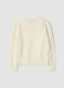Maglione bianco in pura lana a maniche lunghe regular fit_2