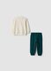 Green pure organic cotton crew-neck pyjamas_1