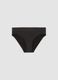 Black organic cotton regular-waist briefs with Lurex_0