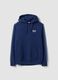 Blue cotton-blend hoodie with logo_4