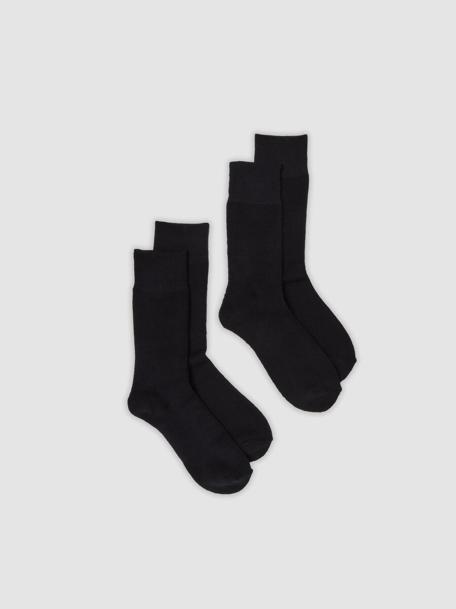 2-pack of black midi socks in stretch fabric_0
