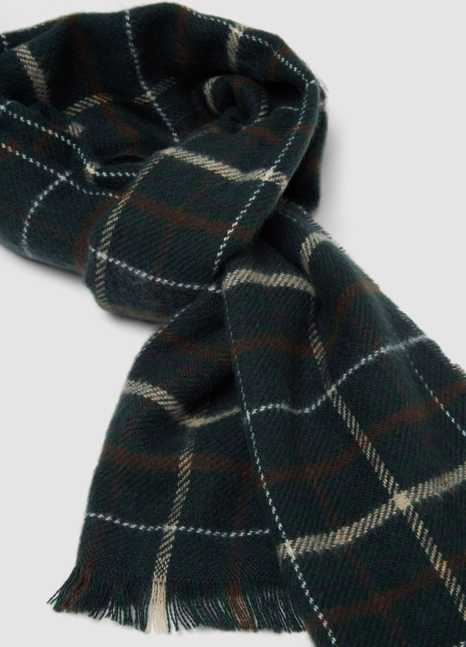 Multicolour checked scarf