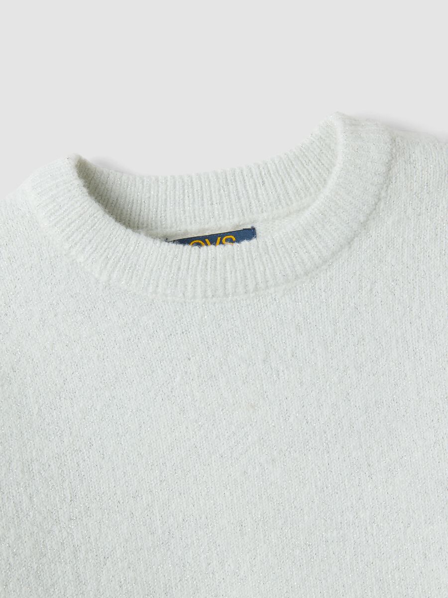 White stretch crew-neck top_2