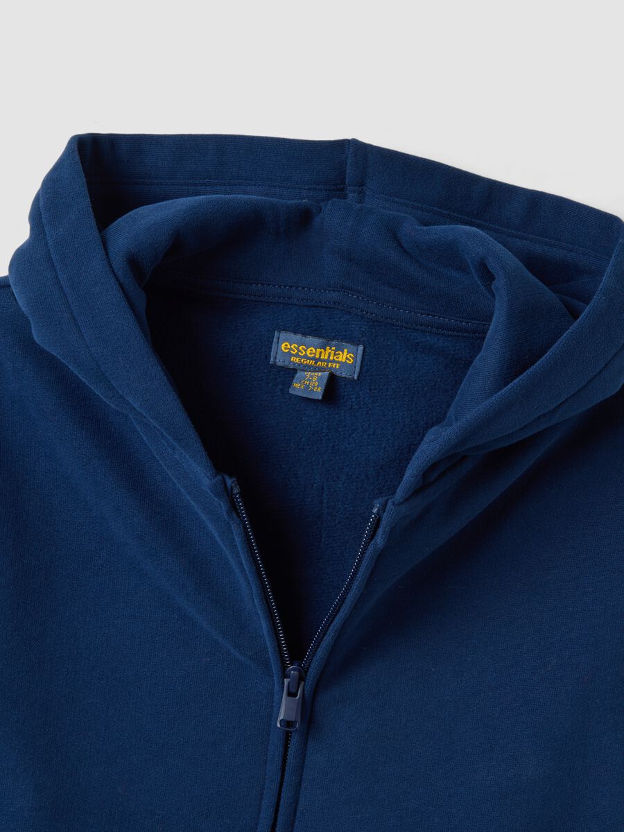 Navy blue organic cotton crew-neck sweatshirt_3