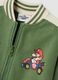 Green oversized cotton-blend sweatshirt with Mario Kart print_2
