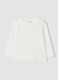 White crew-neck T-shirt in pure organic cotton_0