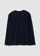 Maglia pigiama blu navy in puro cotone organico con stampa Peanuts_2