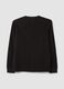 T-shirt nera in misto viscosa a nido d'ape regular fit_6
