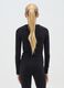 Girl's black regular fit stretch cotton top_1