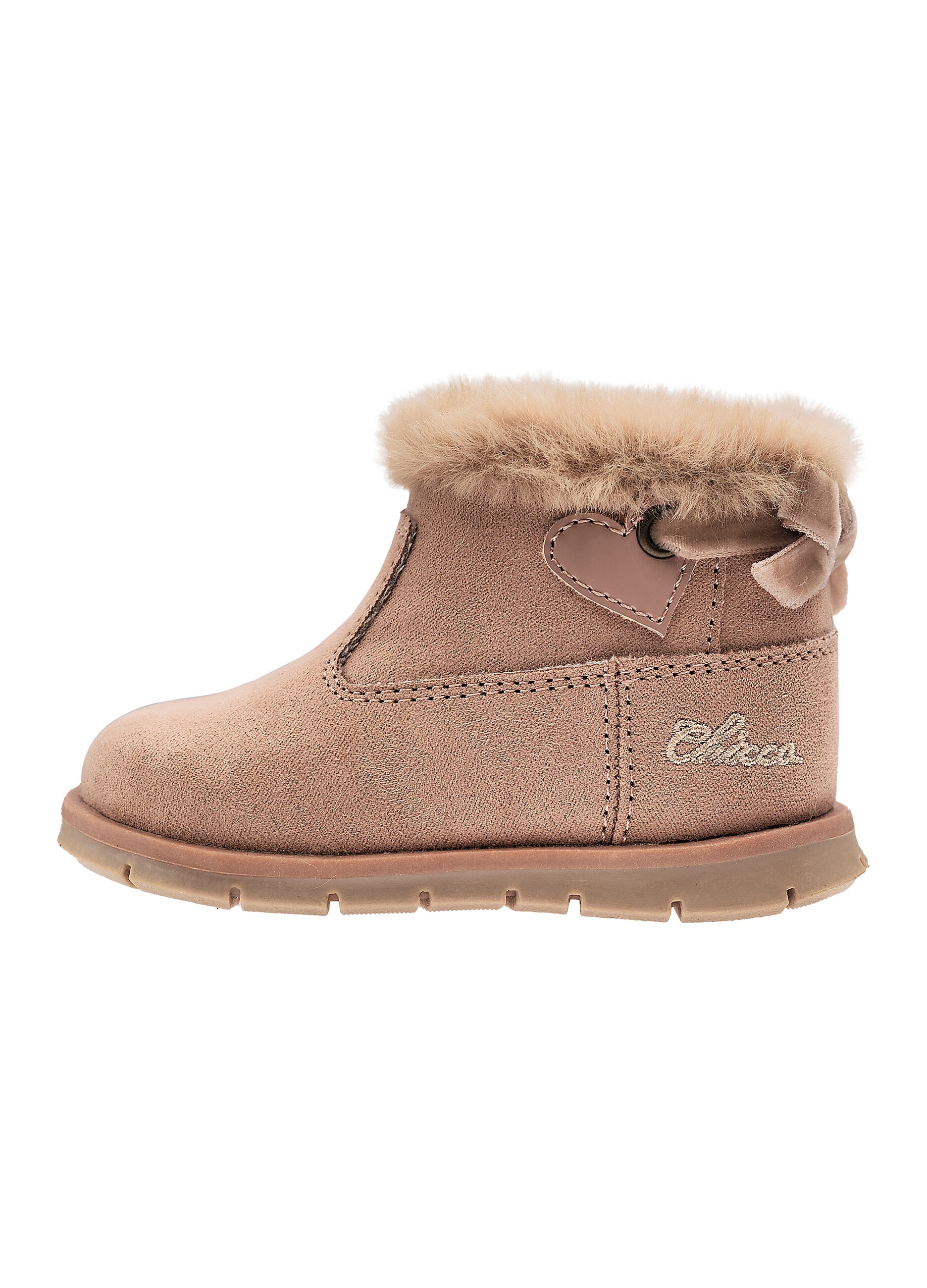 Chicco pink plush-effect ankle boots