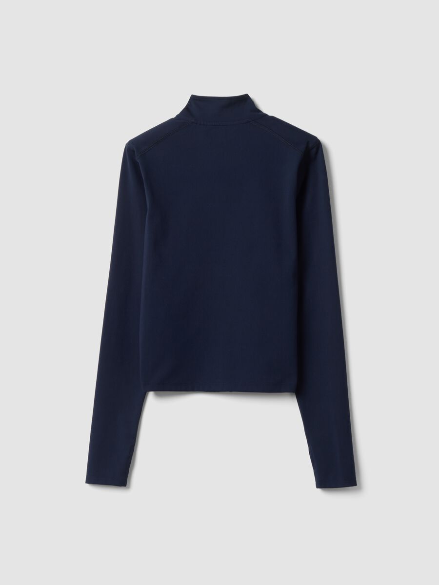 Blue fitted full-zip in stretch fabric ALTAVIA STUDIO_7