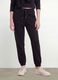 Black regular-fit jogger trousers in 100% organic cotton for girls_1