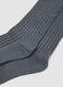 Grey ribbed stretch-fabric socks_1