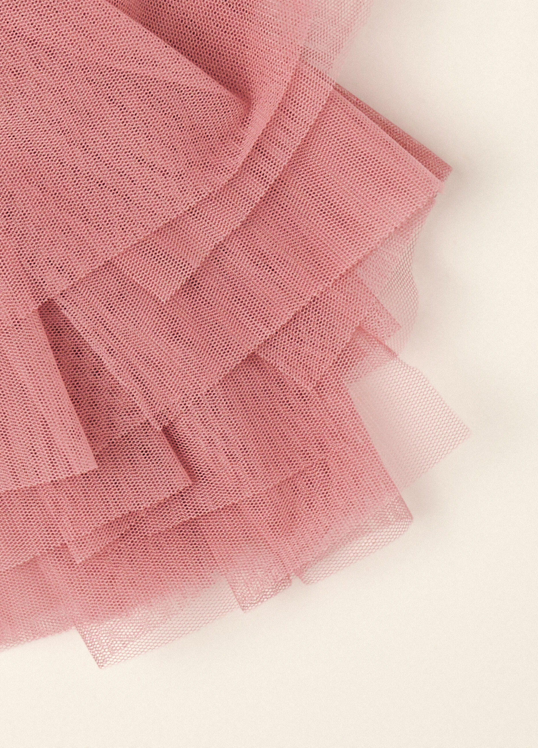 Pink ruffled skirt