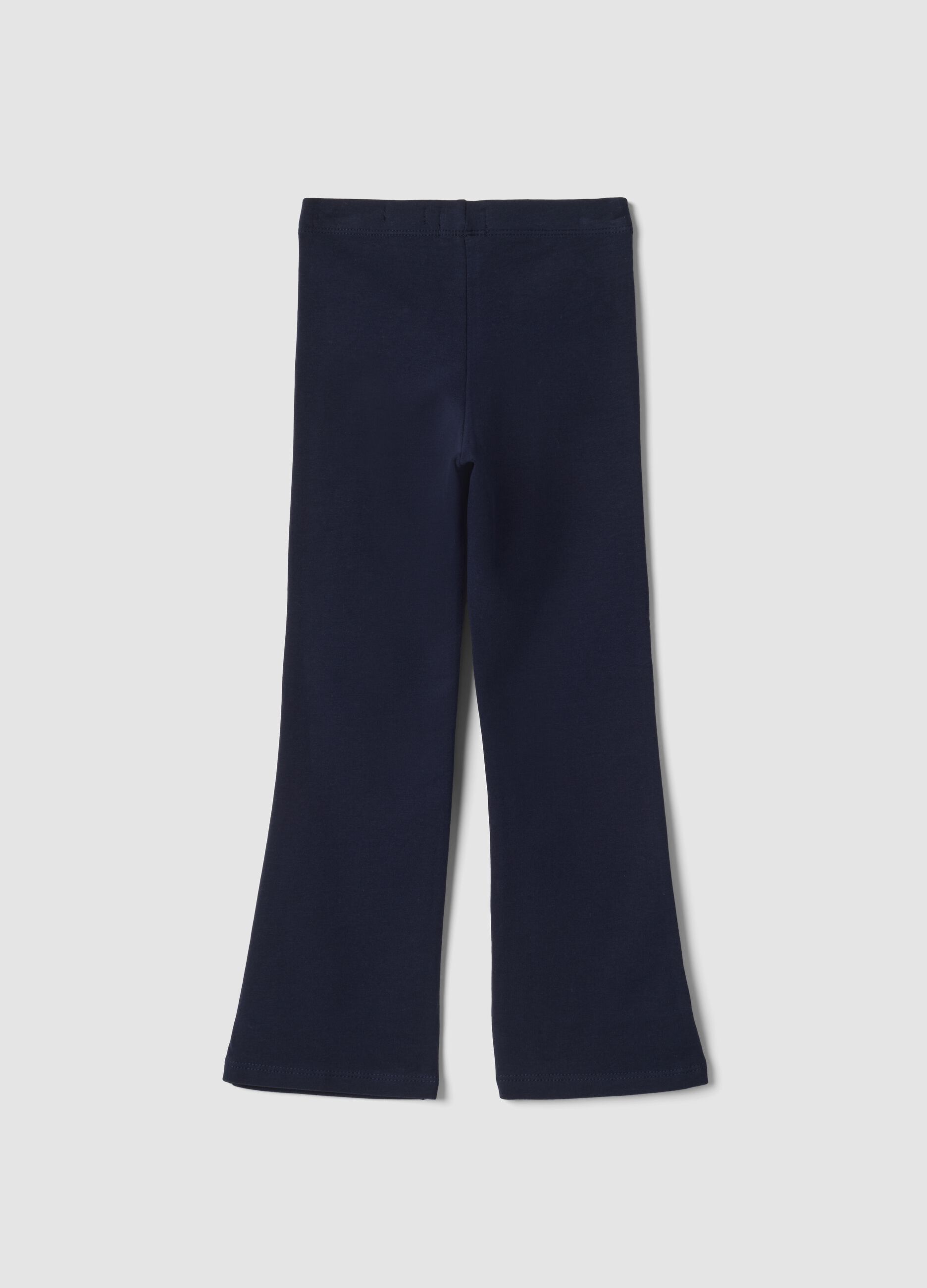 Blue stretch organic cotton leggings