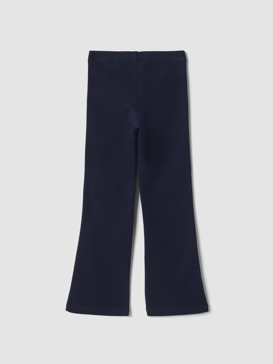 Blue stretch organic cotton leggings_1