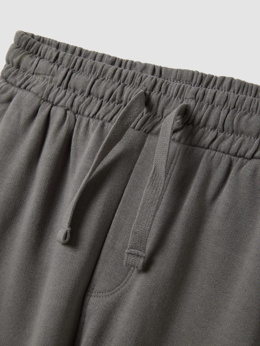 Grey pure cotton jogger trousers_1