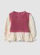Pink crew-neck jumper in a viscose-cotton blend_0