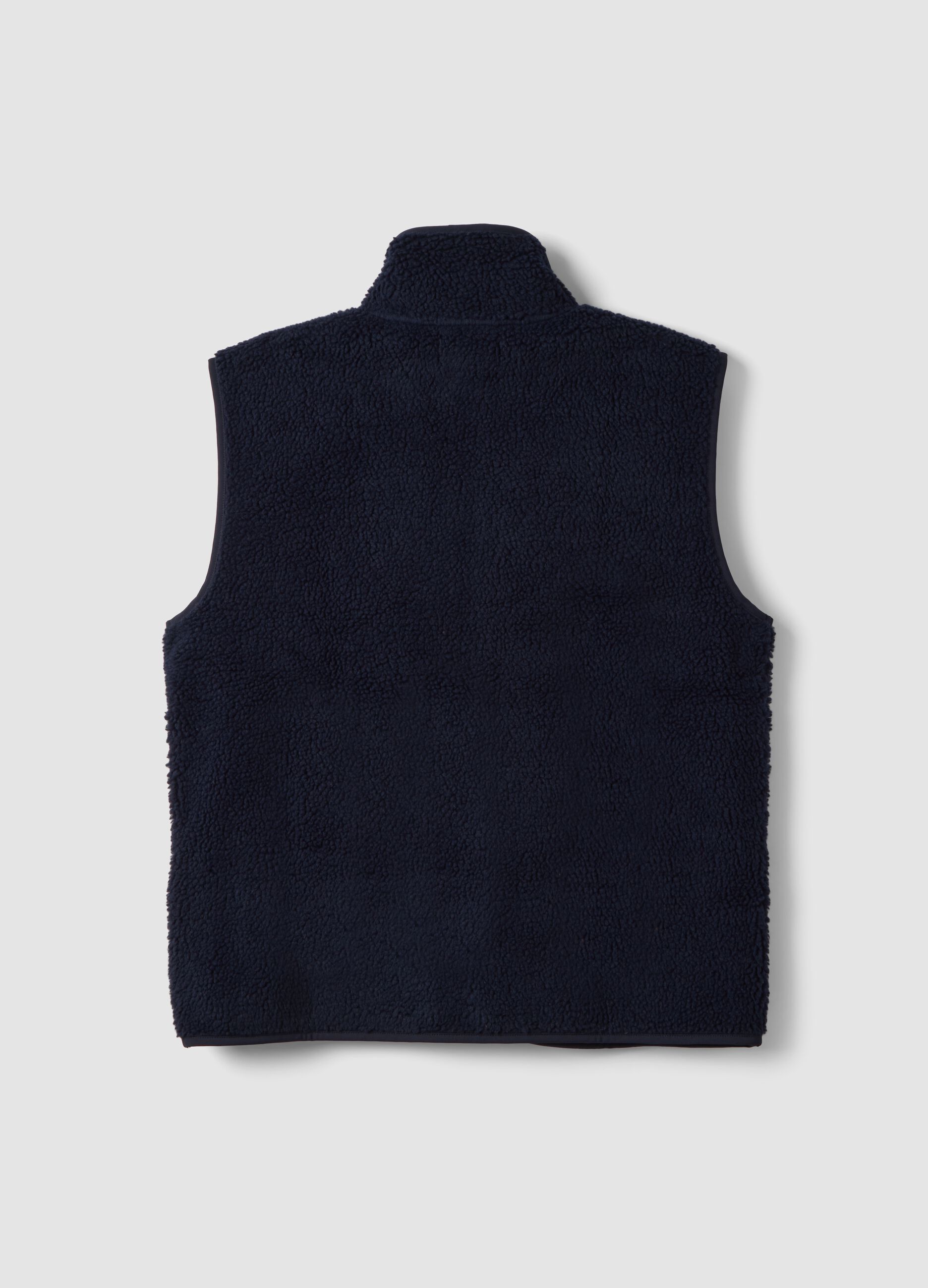 Gilet blu con colletto regular fit