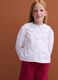 White pure cotton poplin shirt with embroidered wide collar, regular fit_0