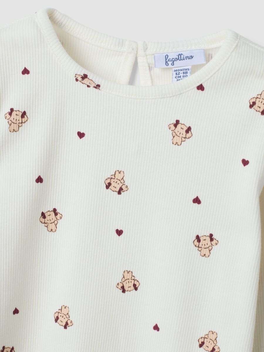 White organic stretch cotton crew-neck T-shirt_2