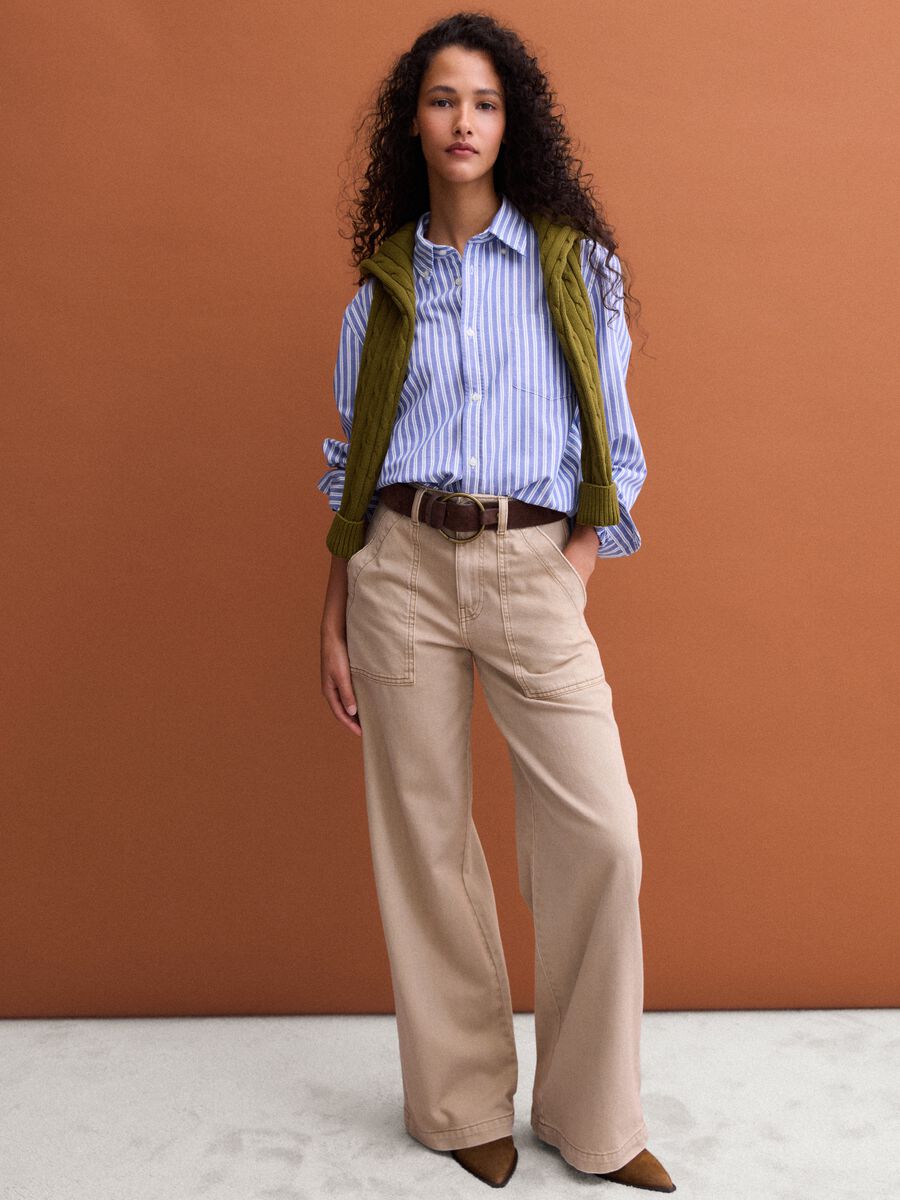 Cintura marrone in vera pelle con fibbia ad anello_3