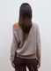 Maglia grigia in pura lana con scollo a barchetta_3