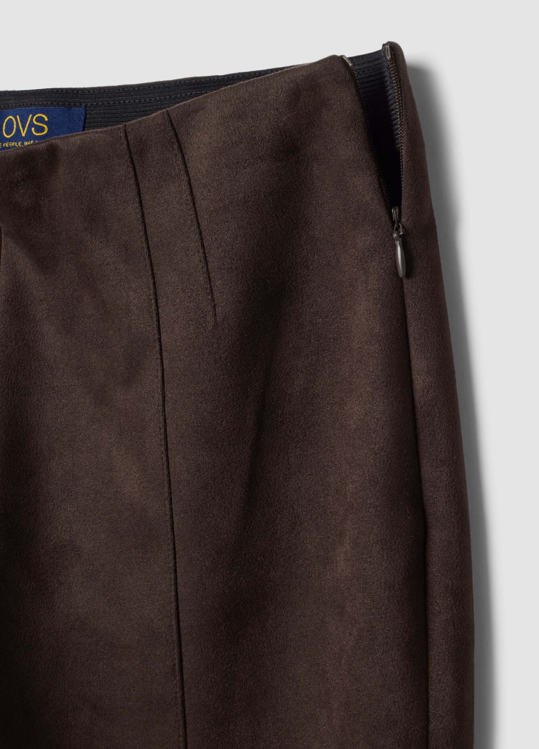 Leggings verdi in tessuto elasticizzato slim fit
