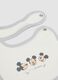 2-pack of white organic cotton bibs with Mickey print_1