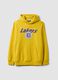 Yellow cotton-blend hoodie with Lakers print_4