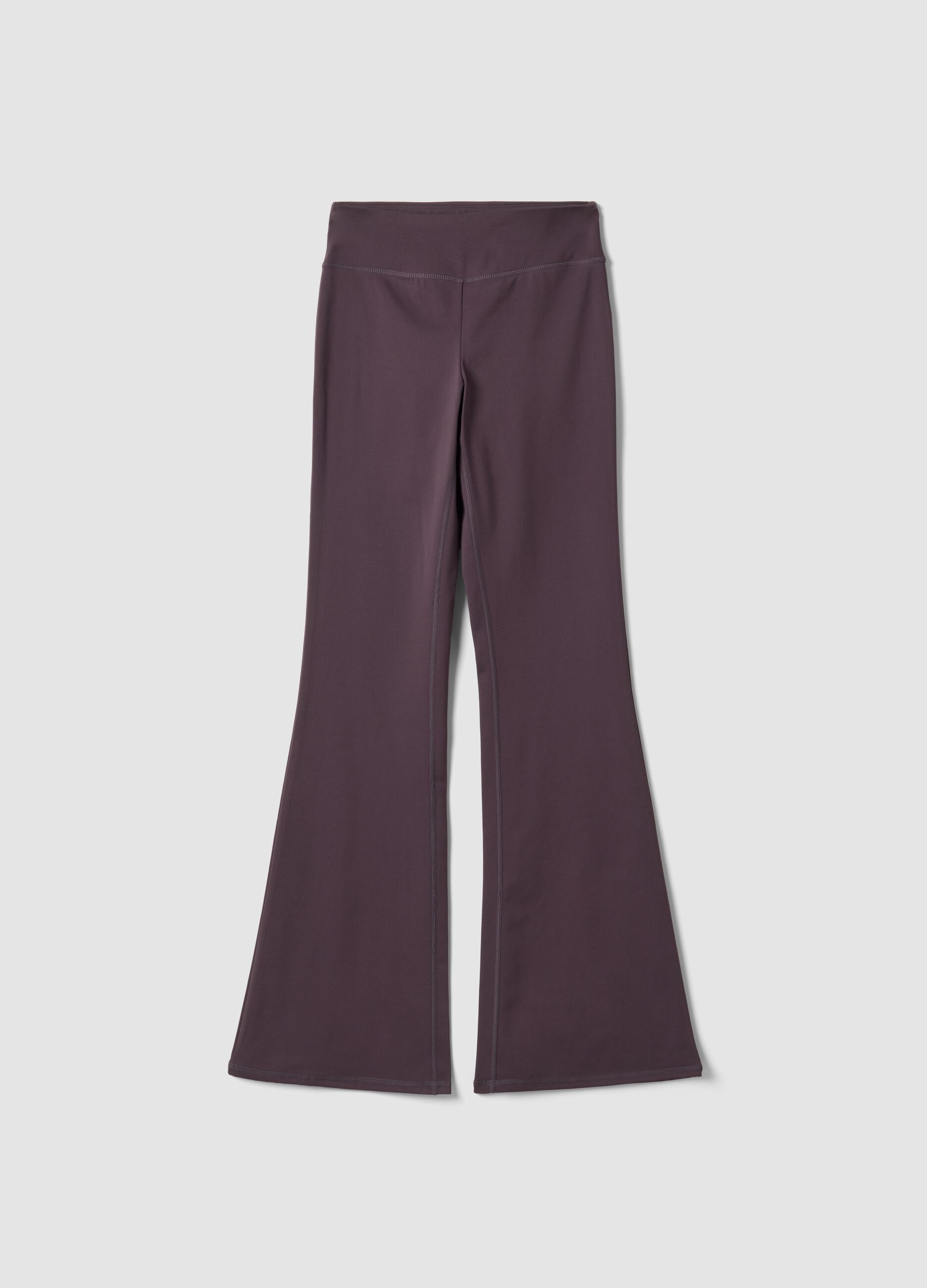 Purple flared leggings in breathable stretch fabric ALTAVIA STUDIO