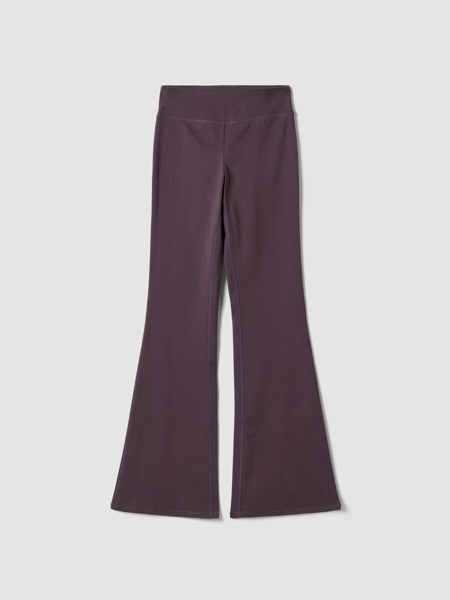 Purple flared leggings in breathable stretch fabric ALTAVIA STUDIO_5