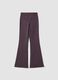 Purple flared leggings in breathable stretch fabric ALTAVIA STUDIO_5