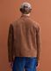 Brown genuine leather jacket with zip, regular fit_3