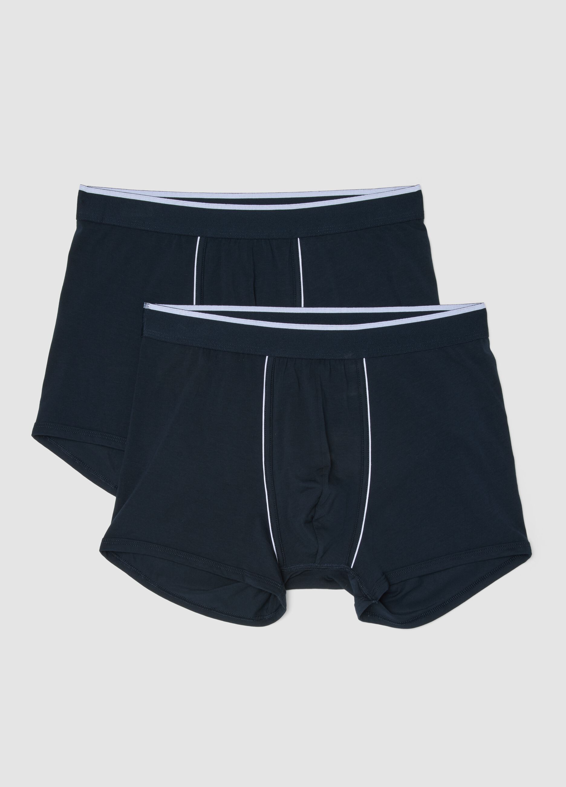 عبوة من قطعتين بوكسر أزرق من قطن سوبيما المرن